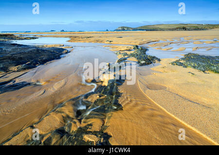 Constantine Bay on the North Coast of Cornwall Stock Photo