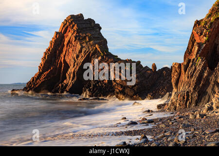 Black Church Rock in Mouthmill, near Clovelly in North Devon Stock Photo