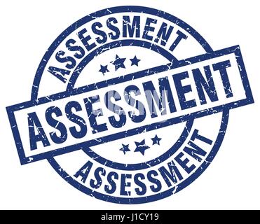 assessment blue round grunge stamp Stock Vector Image & Art - Alamy