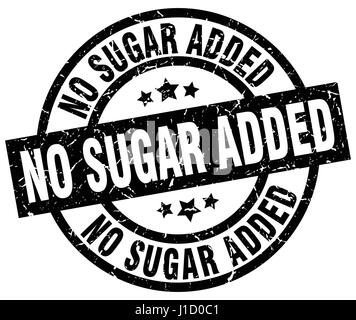 no sugar added round grunge black stamp Stock Vector