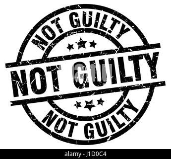 not guilty round grunge black stamp Stock Vector