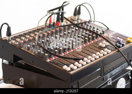 Professional Mixing Console Stock Photo