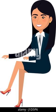 businesswoman doing seated pose Stock Vector