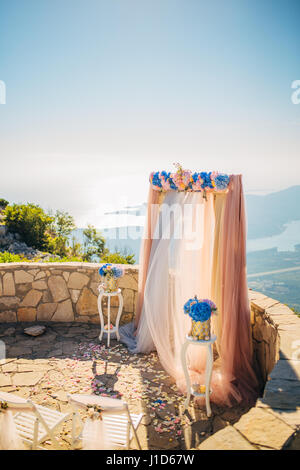 Wedding ceremony in the mountains Stock Photo