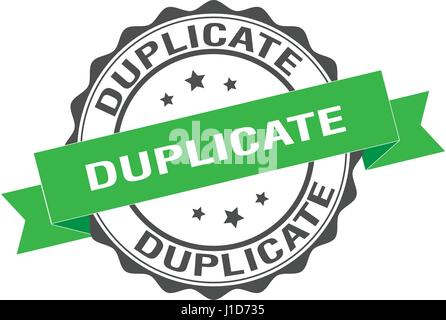 Duplicate stamp illustration Stock Vector