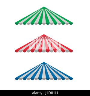Striped Awning canopy Stock Vector