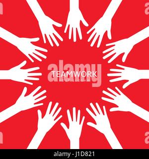 A lot of hands Stock Vector