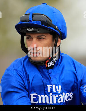 Jockey Silvestre De Sousa on board Benbati during day three of The bet365 Craven Meeting at Newmarket Racecourse. PRESS ASSOCIATION Photo. Picture date: Thursday April 20, 2017. See PA story Racing Newmarket. Photo credit should read: Adam Davy/PA Wire Stock Photo