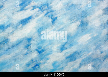 Empty abstract acrylic brush strokes painted canvas Stock Photo