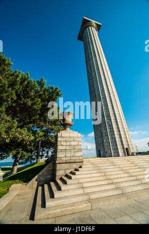 commodore Perry's monument on Put-in-bay Ohio Stock Photo