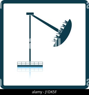 Boat the carousel icon. Shadow reflection design. Vector illustration. Stock Vector