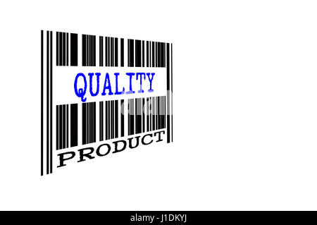 bar code with conceptual text isolated white background Stock Photo