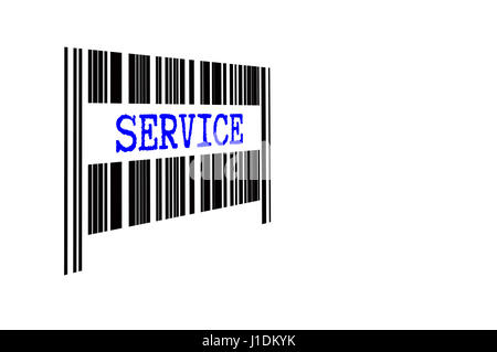 bar code with conceptual text isolated white background Stock Photo