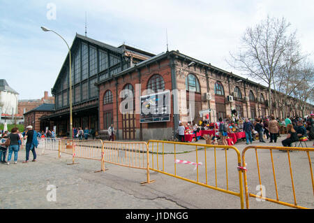 Madrid-Delicias railway station. Now the house of the Museo del Ferrocarril (Railway Museum) in Madrid, Spain Stock Photo