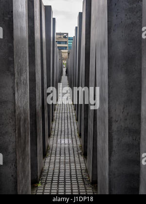 Jewish Holocaust memorial in Berlin, Germany Stock Photo