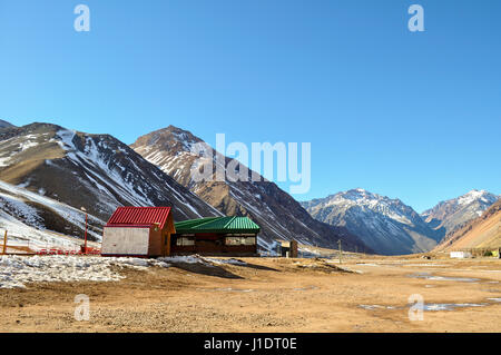 Los Penitentes is a ski resort near Mendoza in Argentina Stock Photo