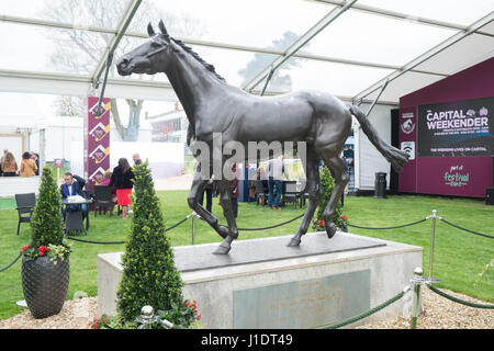 Famous,horse,Red Rum,statue,Red Rum Garden,Grand National,Aintree,Liverpool,Merseyside,England,City,Northern,North,England,English,UK.,U.K.,Britain,GB Stock Photo