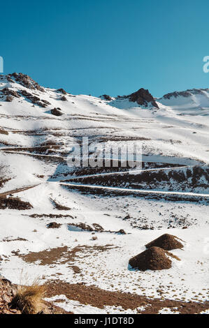 Los Penitentes is a ski resort near Mendoza in Argentina Stock Photo