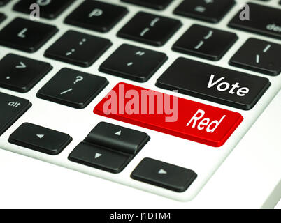 Voting concept on keyboard button. Stock Photo