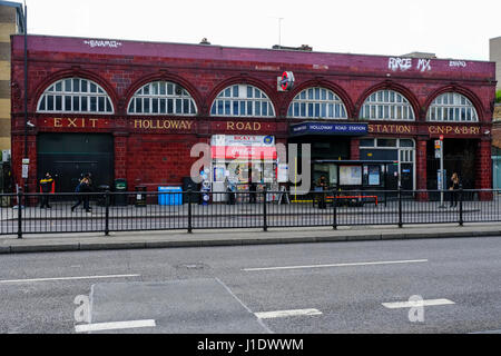 Holloway Road Underground Station - Piccadilly line - London Stock ...