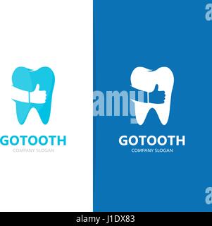 Vector of tooth and like logo combination. Dental and best symbol or icon. Unique clinic and oral logotype design template. Stock Vector