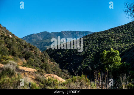 A view of the mountains in the Sespe Wilderness of Ojai, California. Stock Photo