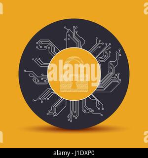 Cyber security design vector illustration graphic Stock Vector
