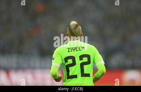 Gelsenkirchen, Germany. 20th Apr, 2017. UEFA Europa League, semifinals 2nd leg, FC Schalke 04 vs Ajax Amsterdam: Hakim Ziyech (Ajax). Credit: Juergen Schwarz/Alamy Live News Stock Photo