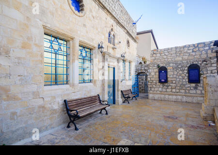 SAFED, ISRAEL - SEPTEMBER 14, 2016: The Ashkenazi HaAri Synagogue, in the Jewish quarter, in Safed (Tzfat), Israel Stock Photo