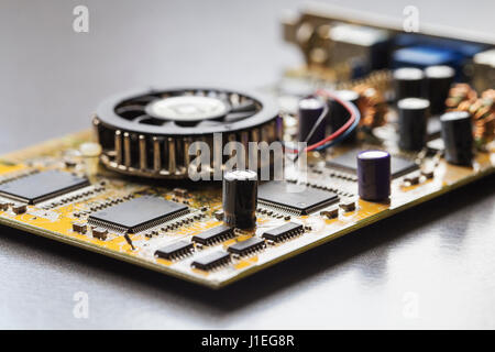 A close up of a computer board Stock Photo