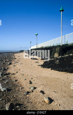 Concord beach, Canvey Island, Essex, England, on a sunny day. Stock Photo