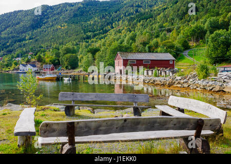 Norwegian countryside, View from road 55, Norway Stock Photo