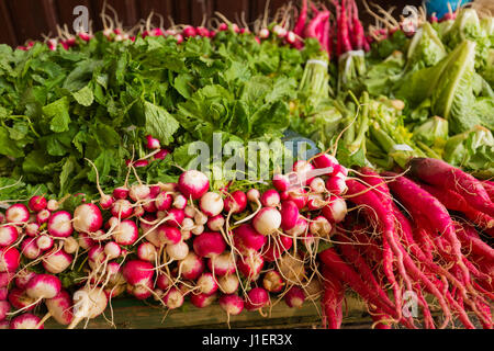 Market in Fes Medina is full of varied goods, Morocco Stock Photo