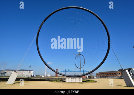 Temenos, the sculpture by Anish Kapoor, by the docks area in Middlehaven, Middlesbrough Stock Photo