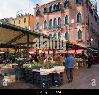 Fruit and veg stall in  Rialto Stock Photo