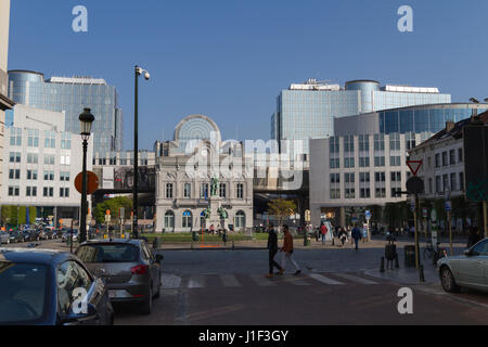 European Parliament buildings in Brussels, Belgium Stock Photo