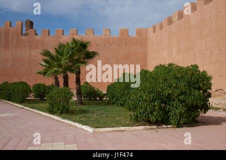 Historic City Walls of the ancient trading town of Taroudant in Morocco Stock Photo