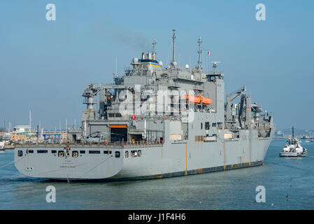 Usns Robert E Peary (t-ake-5) A Us Navy Supply Ship At Portsmouth, Uk 