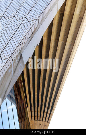 SYDNEY, AUSTRALIA - JANUARY 23, 2017: Detail of Sydney Opera House in Australia. This arts center was opened at October 20, 1973. Stock Photo