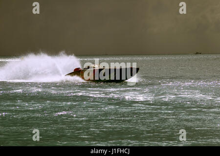 off shore cigarette boat racing Stock Photo
