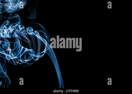 smoke on black background with copy space, texture of smoke Stock Photo