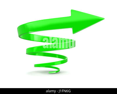 Spiral arrow.  Image with clipping path Stock Photo