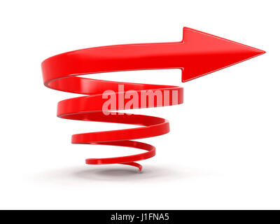 Spiral arrow.  Image with clipping path Stock Photo