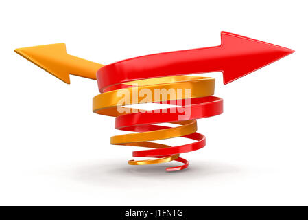 Spiral arrow.  Image with clipping path Stock Photo