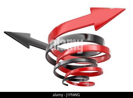 Spiral arrow.  Image with clipping path Stock Photo