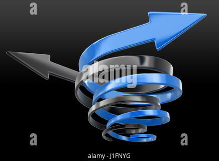 Spiral arrow.  Image with clipping path Stock Photo