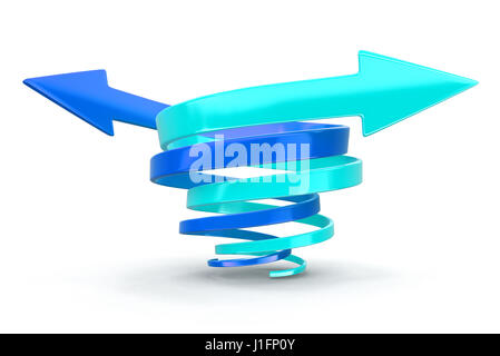 Spiral arrow.  Image with clipping path Stock Photo