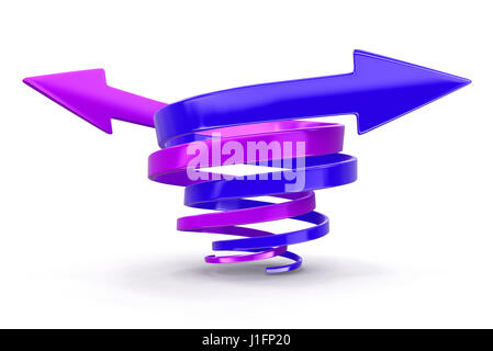 Spiral arrow.  Image with clipping path Stock Photo