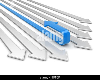 3d Arrows back. Image with clipping path Stock Photo