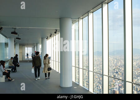 The viewing platform of Osaka's Abeno Harukas, the tallest building in ...